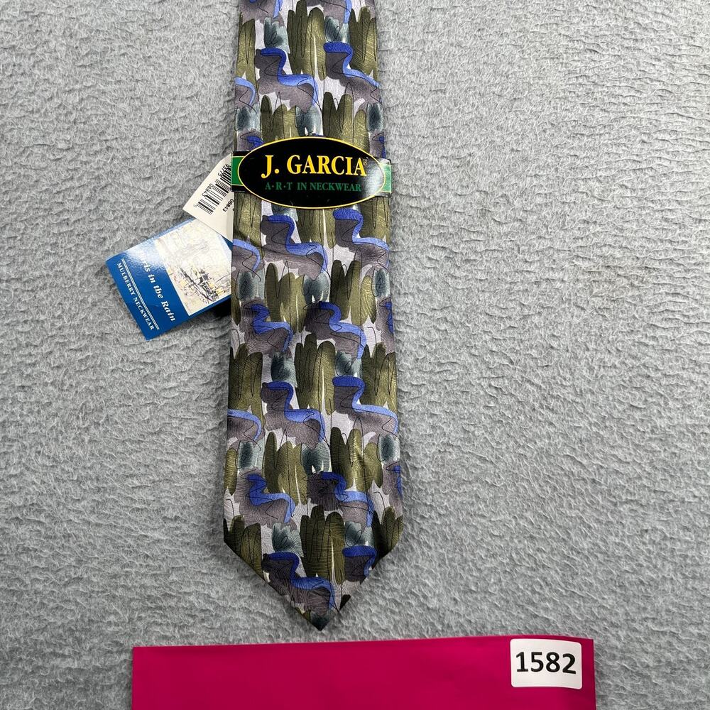 J Garcia Silk Necktie Paris In The Rain Collection 15 New NWT Tie